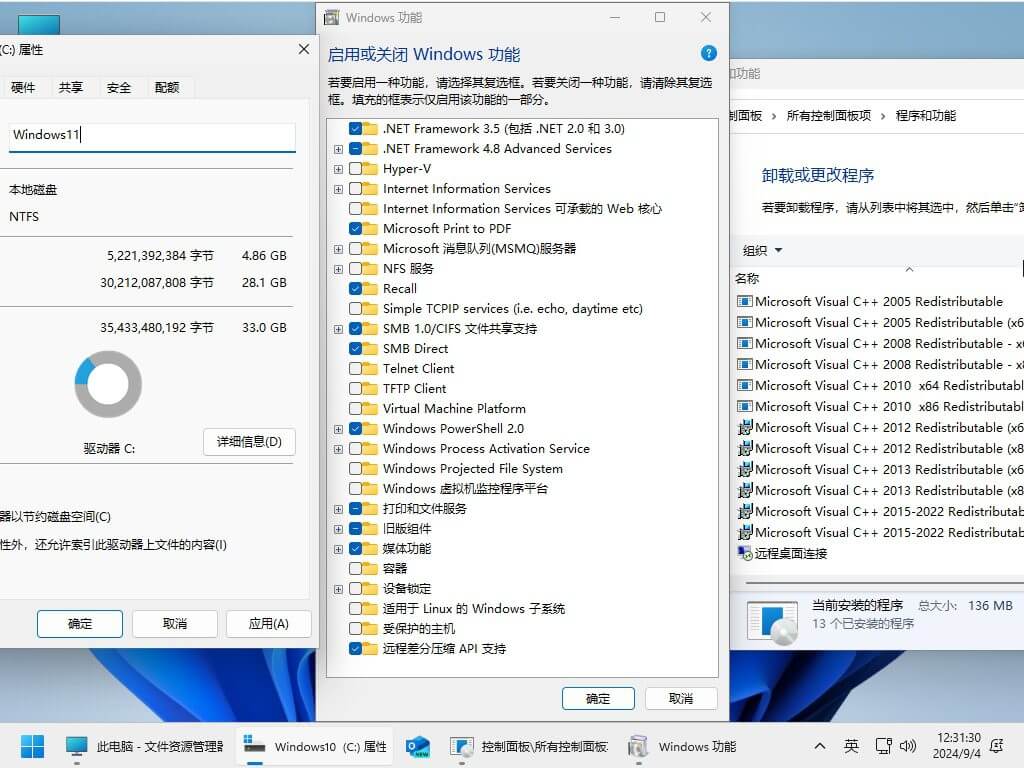 小修 Windows 11 24H2 Pro 26100.3476 轻度精简版 二合一[1.75G]